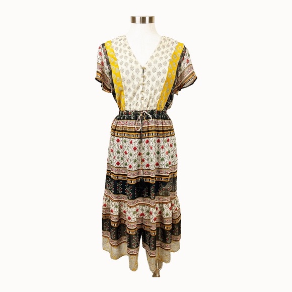 Anthropologie One September Provençal MIDI Dress Size X-Small - Picture 3 of 11